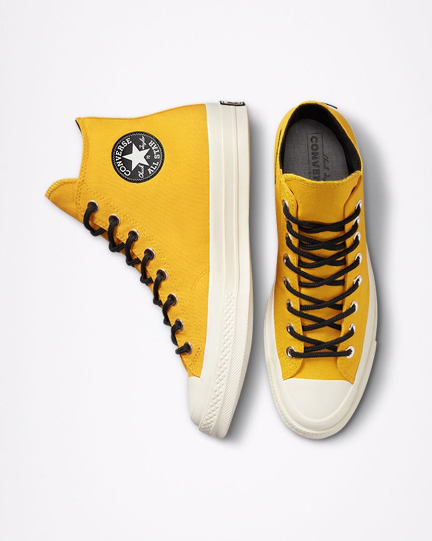 Tenis Converse Engineered Optimism Chuck 70 GORE-TEX Cano Alto Feminino Amarelas Pretas | PT C08T7P1